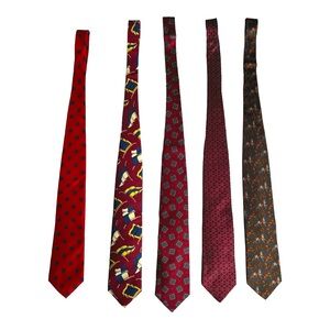 Lands’ End vintage 100% silk mens ties - Lot of 5